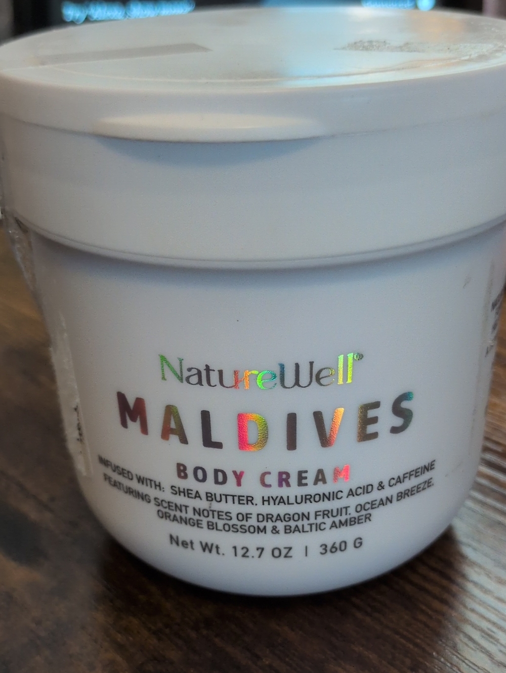 NatureWell Maldives Body Cream — White Jar
